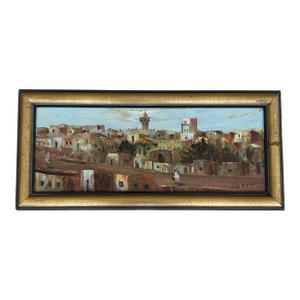 1950s Vintage Orientalist Oil on Canvas, Milton Mintz