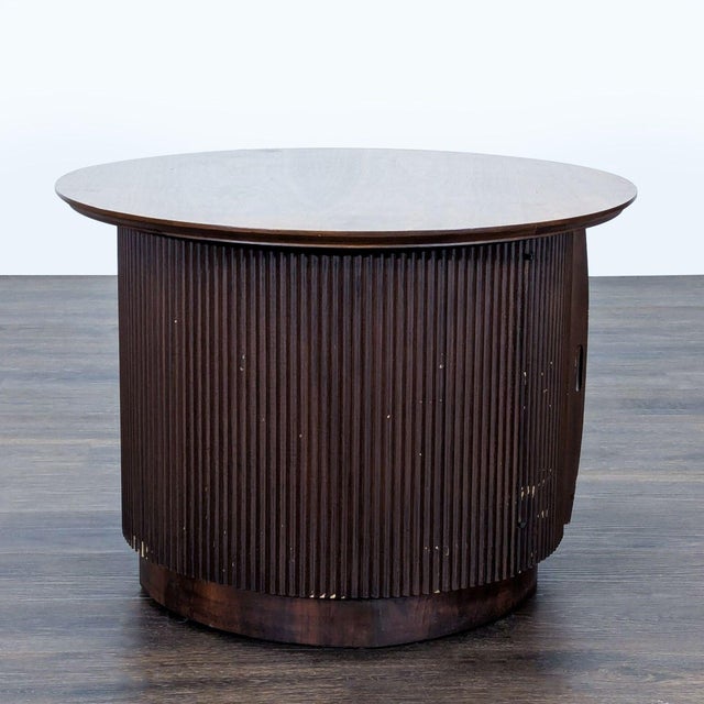 Lane Furniture Vintage Lane Round Two Door End Table For Sale - Image 4 of 8