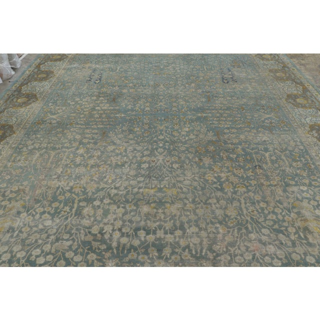 Traditional Oversized Antique 20th Century Indo-Persian Rug With Floral Vinery - Rug & Kilim For Sale - Image 3 of 11