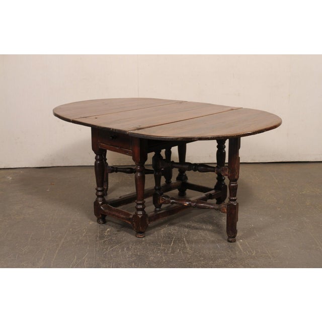 18th Century Swedish Fir Wood Drop Leaf Table For Sale - Image 11 of 12