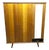 French Wardrobe with Compass Legs, Doors, Mirror and Drawer, 1960s For Sale
