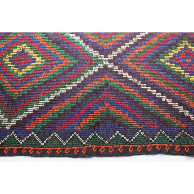 1950s Colorful Tribal Turkish Kilim Rug - 6' 9'' X 9' 4'' For Sale - Image 9 of 11