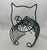 1950's Vintage Wire Figural Black Cat Magazine Holder For Sale - Image 4 of 8