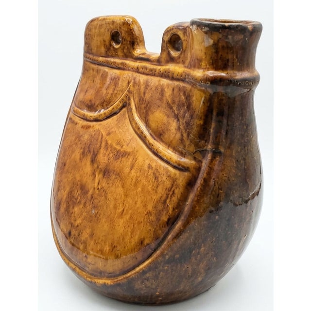 Asian Song Dynasty Style Caramel Glazed Large Water Jar For Sale - Image 3 of 4
