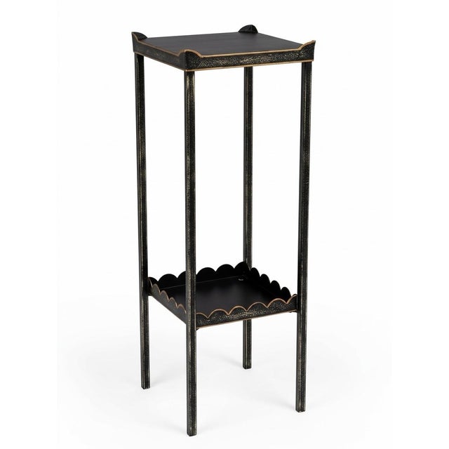 Traditional Large Tole Cachepot Planter on Tall Stand For Sale - Image 3 of 9