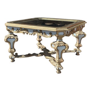 Vintage Italian Painted Baroque Style Coffee Table from Harrods, 1920 For Sale