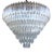 Large Clear Quadriedro Murano Glass Chandelier For Sale
