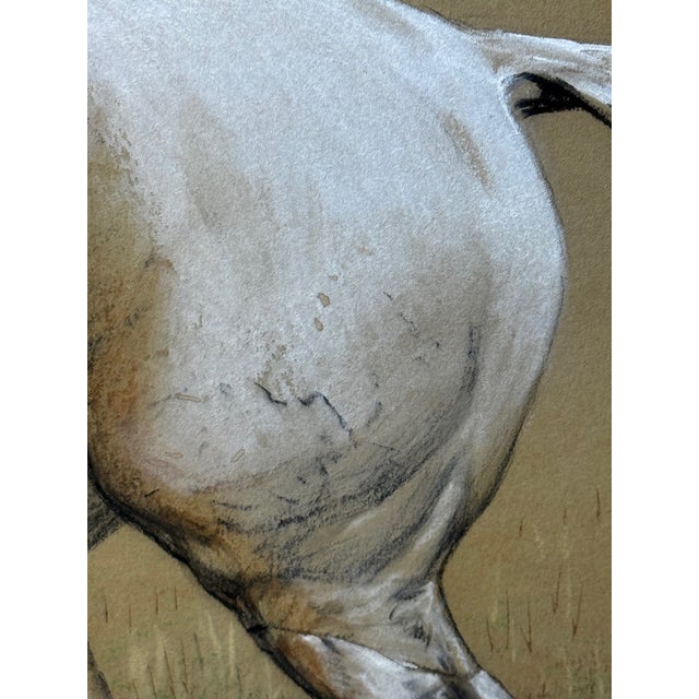 Large British Sporting Painting “Hare Seeds Gentlemen! Hare Seeds With the Quorn Hunt” Tom Firr Huntsman on Grey Whitelegs by Basil Nightingale C1895 For Sale - Image 6 of 18