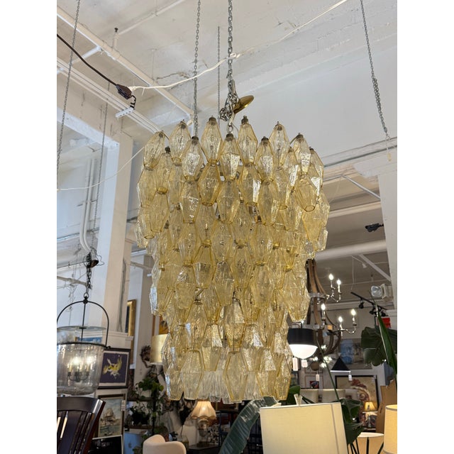 Venini Carlo Scarpa for Venini Polyhedral Chandelier, Vintage For Sale - Image 4 of 12