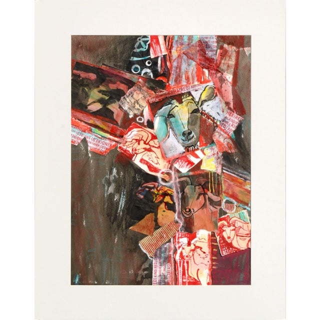 Karen Druker Red Goat Collage circa 2010 For Sale - Image 9 of 9
