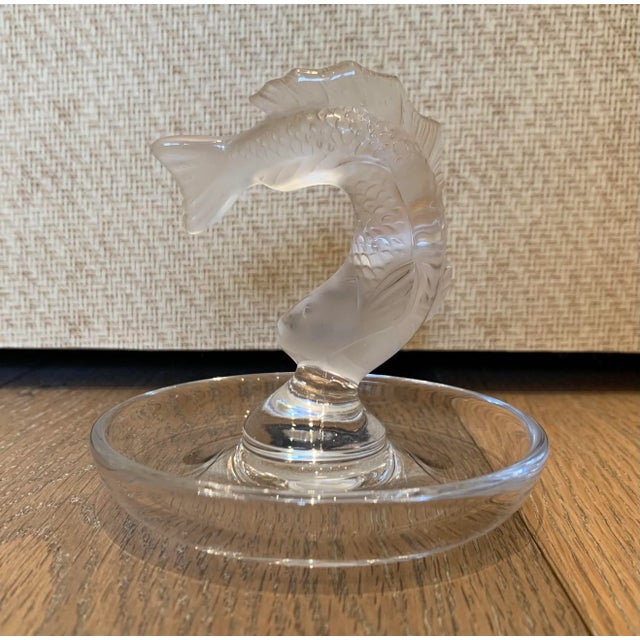 Late 20th Century Lalique Dolphin Catch All | Chairish