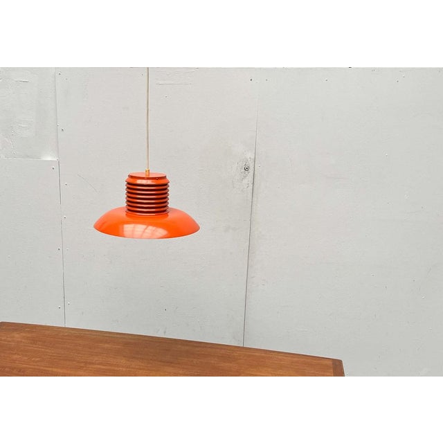 Orange Mid-Century Modern German Space Age Orange Pendant Lamp, 1960s For Sale - Image 8 of 18