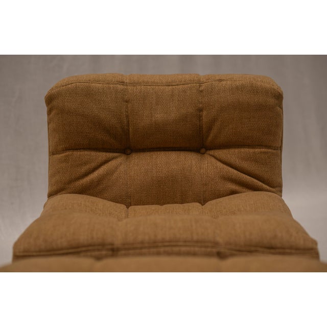 Rare and beautifully sculptural 'Kimba' easy chair with matching ottoman, designed by Michel Ducaroy for Ligne Roset in...