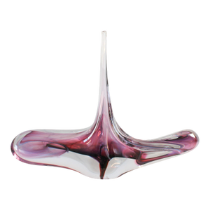 David Goldhagen Free-Form Amethyst Art Glass Sculpture