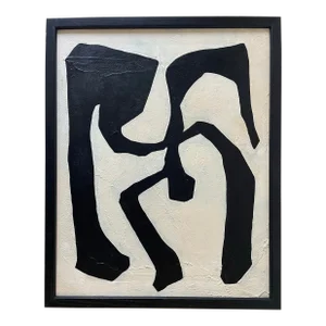 2025 "Bastone" Contemporary Abstract Painting on Canvas by r.k. Red