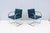 Ludwig Mies Van Der Rohe Brno Flat Bar Chairs in Blue Fabric by Gordon, a Pair For Sale - Image 9 of 18