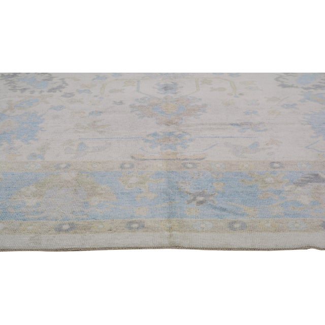 Turkish Oushak Hand Knotted Wool Rug, 13'x18' For Sale - Image 4 of 6
