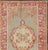 Turkish Oushak vintage rug with floral medallion design in red and light blue, Keivan Woven Arts / rug EN-461, country of...