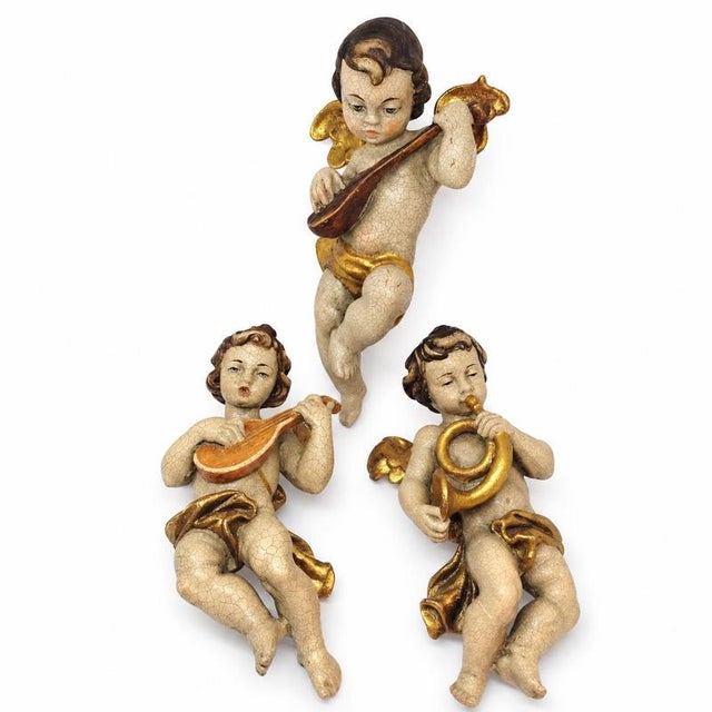 Vintage Musical Angels Figurines, 1950s, Set of 3 For Sale - Image 8 of 9