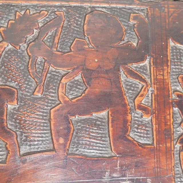 Pyrography-Decorated Cedar Chest, 1600s For Sale - Image 14 of 18