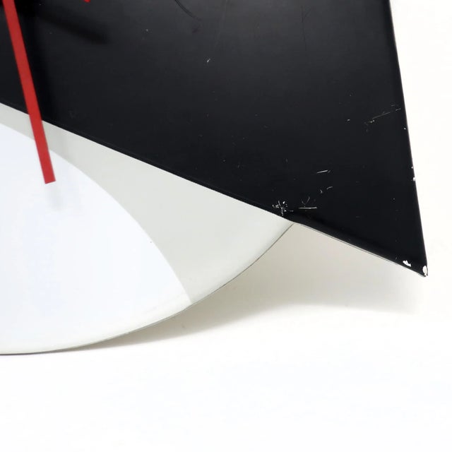 1980's Geometric Wall Clock For Sale In New York - Image 6 of 8