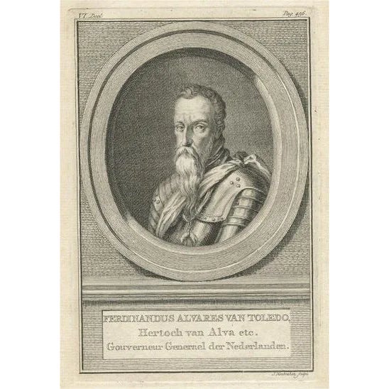 Fernando Alvarez De Toledo Y Pimentel, Spanish Noble, General and Diplomat, 1750, Print For Sale
