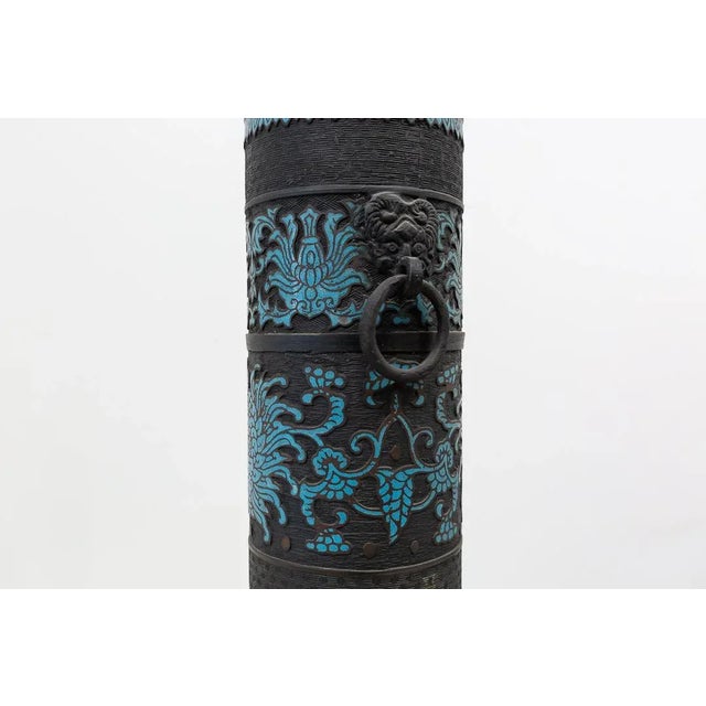 19th Century Japanese Enameled Bronze Vase For Sale - Image 5 of 9