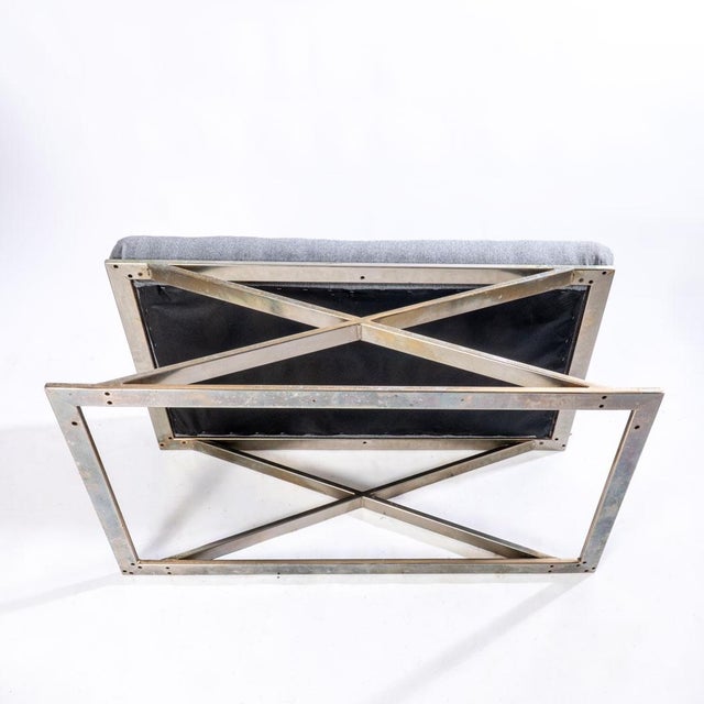 Mid-Century Chrome X-Base Bench For Sale - Image 15 of 15