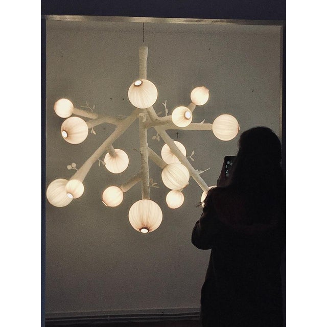 Paper Ramages Three Paper Light Sculpture by Papier À Êtres For Sale - Image 7 of 9