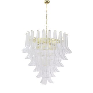 Italian Petal Suspension Lamp in Murano Glass For Sale