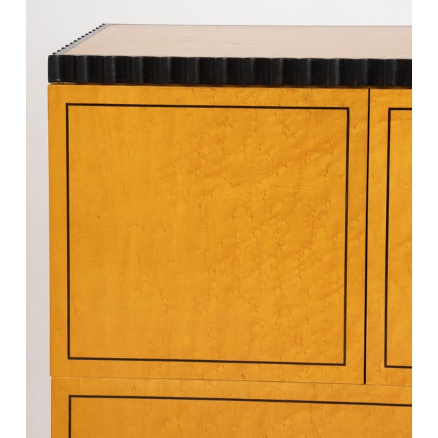 Richard Bloch Birds Eye Maple Cabinet For Sale - Image 4 of 7