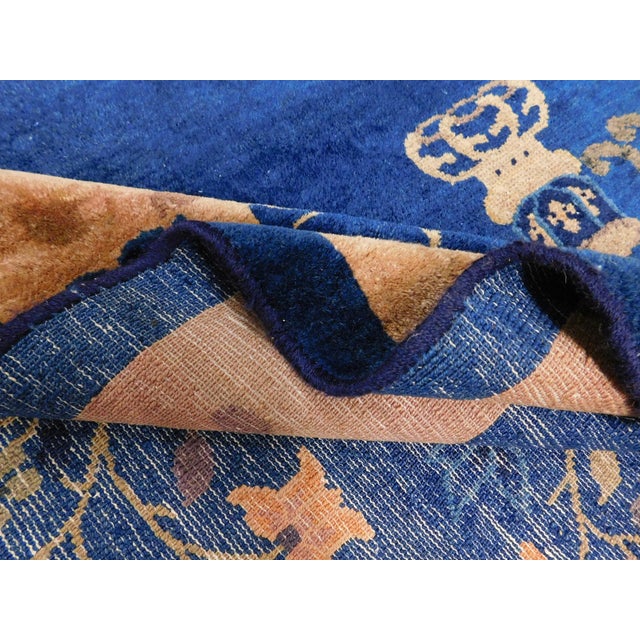 Handmade Antique Chinese Woolen Rug. 4'1"x 6'5" For Sale - Image 11 of 18