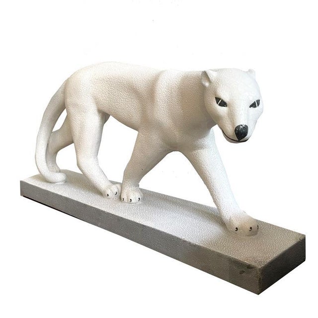 White Art Deco Panther For Sale - Image 9 of 9
