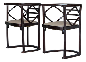 Model 728 Fledermaus Chairs attributed to Josef Hoffmann for J & J. Kohn, 1906, Set of 2