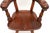 Wood Antique Victorian Oak and Leather Swivel Desk Chair attributed to James Shoolbred, 1880 For Sale - Image 7 of 9