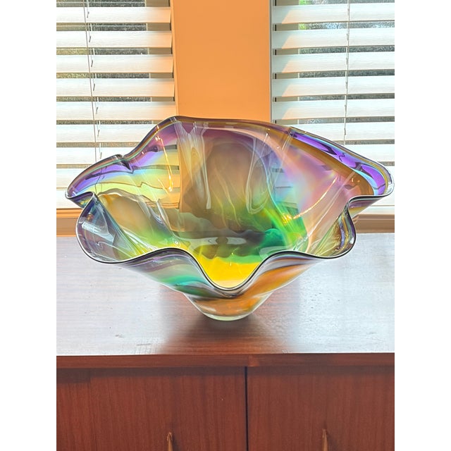 1980s Michael Hansen Art Deco "Floppy" Centerpiece Bowl For Sale - Image 9 of 9