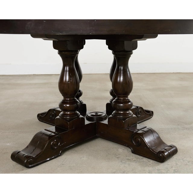 English Country English Round Extension Dining Table by Theodore Alexander For Sale - Image 3 of 18