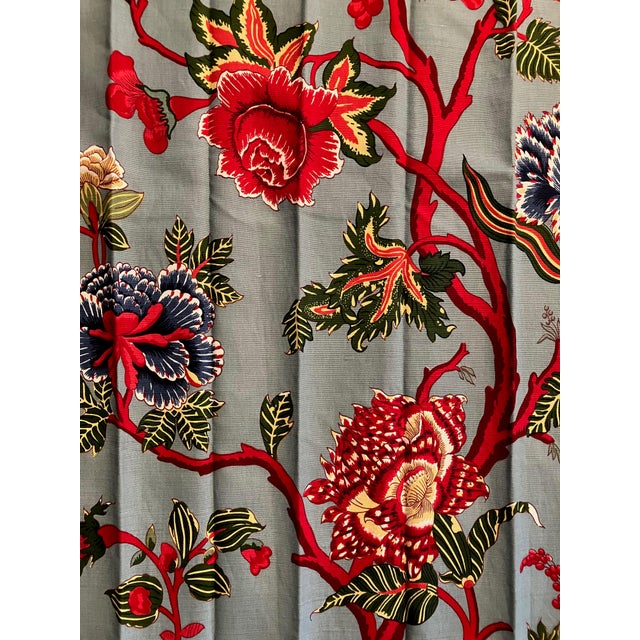 Mid 20th Century Mid 20th Century Scalamandre Floral Drapes - Set of 4 For Sale - Image 5 of 7