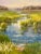 Marsh Coastal Landscape Oil Painting on Canvas by K. Hanna – 12" X 16" For Sale - Image 4 of 6