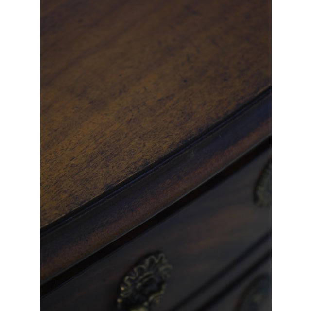 Baker Georgian Mahogany Serpentine Front Distressed Finish Chest For Sale - Image 12 of 17