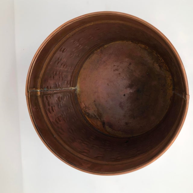 Vintage Hammered Copper and Brass Lion Head Bucket Chairish