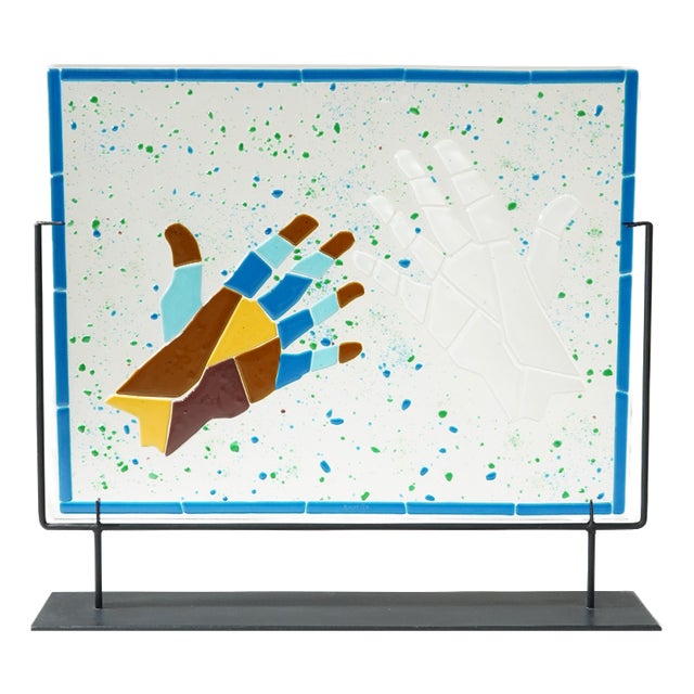 Glass Fusion Work by Mario Rossello for Studio Casarini Savona, 1990s For Sale