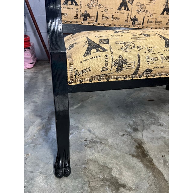 Antique Paris Settee With Lion Paw Feet For Sale - Image 4 of 11