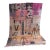 Contemporary Pink Turquoise Patchwork Wool Moroccan Rug For Sale