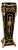 Ornate French Style Black Wood Pedestal – Gilt Bronze Accents With Marble Top For Sale