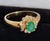Vintage 18ct Gold Emerald & Diamond Ring, 1970s For Sale - Image 3 of 9