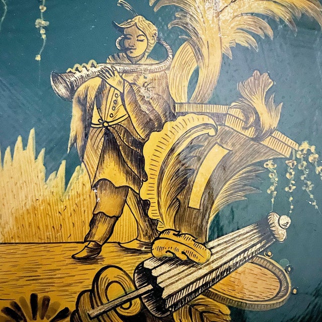 Figurative Antique Papier-Mâché Tray For Sale - Image 3 of 12