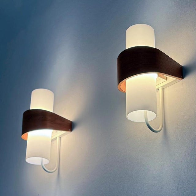 Metal NX 40 Wall Lights by Louis Kalff for Philips, 1960s, Set of 2 For Sale - Image 7 of 11