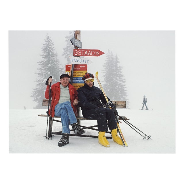 Slim Aarons, Skiing Holiday, Limited Edition Estate Stamped Photographic Print, 1980s For Sale
