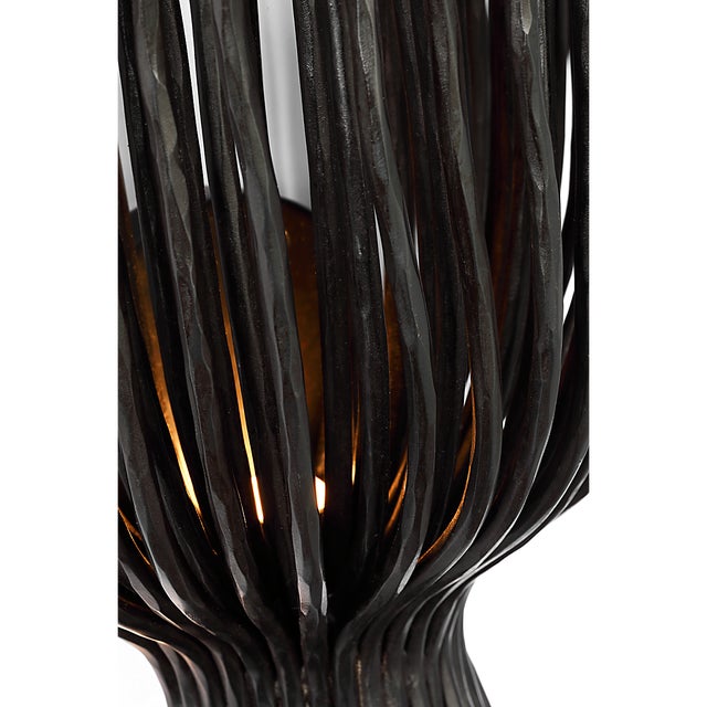 Black Chapman & Myers for Visual Comfort Signature Astra 17" Sculpted Sconce in Aged Iron For Sale - Image 8 of 11